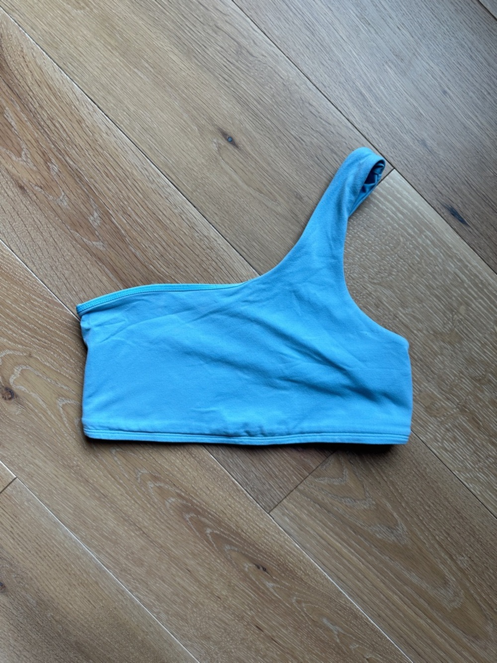 Alo One-Shoulder Sky Blue Sports Bra size L